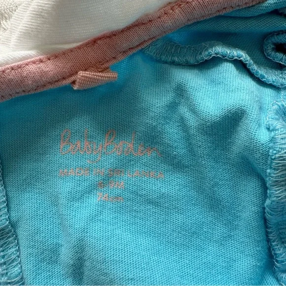 Baby Boden Baby Girl Long-Sleeve Blue Whimsical Duck Apple Tree Top: 6-9M - Picture 4 of 8